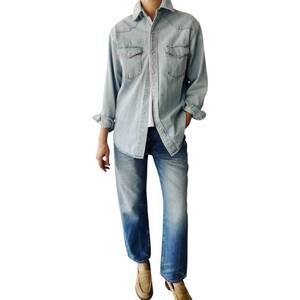 NEW HEY GANG women's the western shirt in clark wash